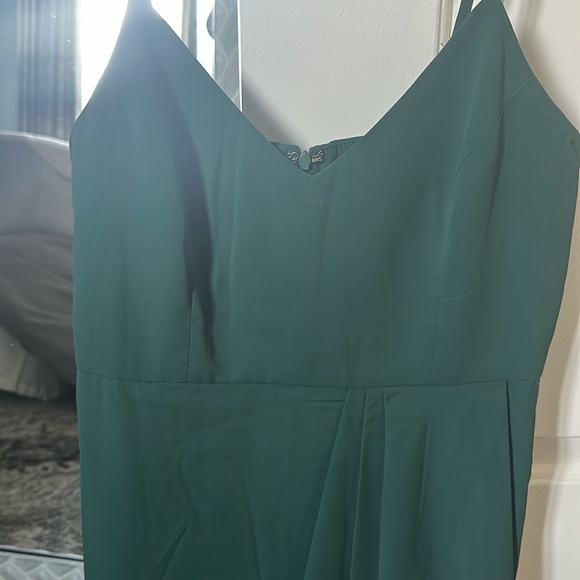 LULUS | Reinette Dark Green Midi Dress - Picture 6 of 8